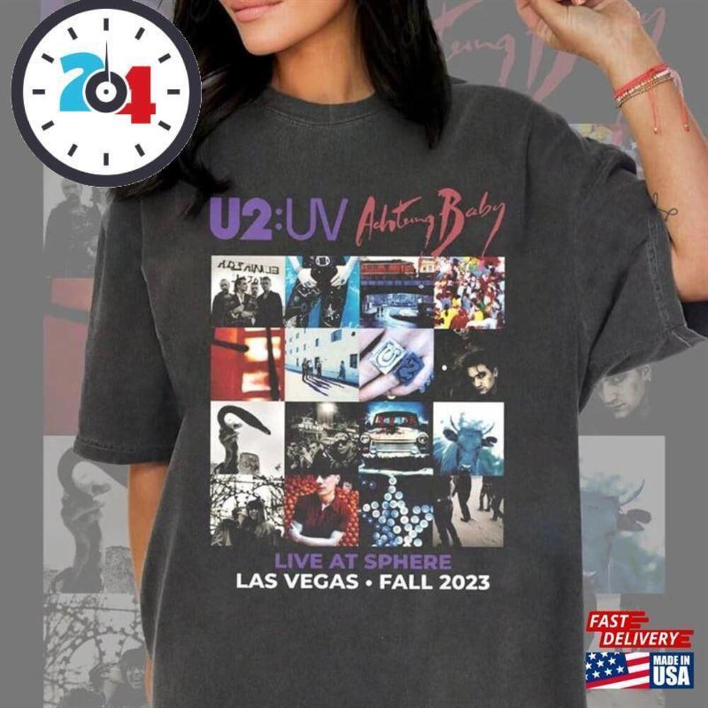 Las Vegas U2 Ultraviolet Sphere  T-Shirt Band Achtung Baby Live At Shirt